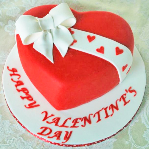 Valentine heart cake